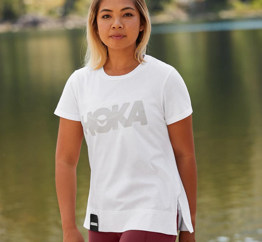 Camisa Hoka One One Mujer Blancos - Brand - KIYM40862